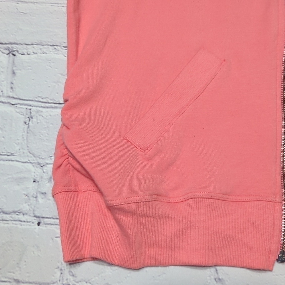 Bebe Womens Sweatshirt Vintage Y2K 90s Full Zip‎ Rhinestone Logo Pink Medium - Picture 6 of 16
